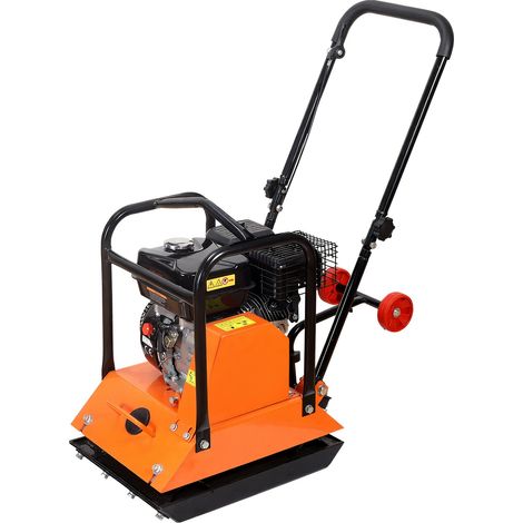 Plaque Vibrante Thermique 15 kN Compacteur à Plaque Vibrante Essence 6,5 hp pour Pavage, Aménagement Paysager, Asphalte, Fondations, Compactage Sol, 212 cc, 6400 VPM, Zone de Compactage 53x40 cm (1/5)
