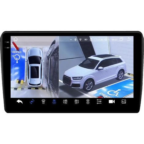 Radio de voiture, écran 2K, support double microphone, compatible avec Audi A3 8P S3 RS3 2006-2013, 360Camera QS8 (1/2)