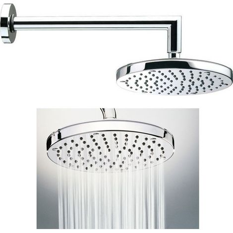 Soffione OKI ø 250 mm con braccio doccia ø 21 x 300 mm 1/2"MM H70410G00030009