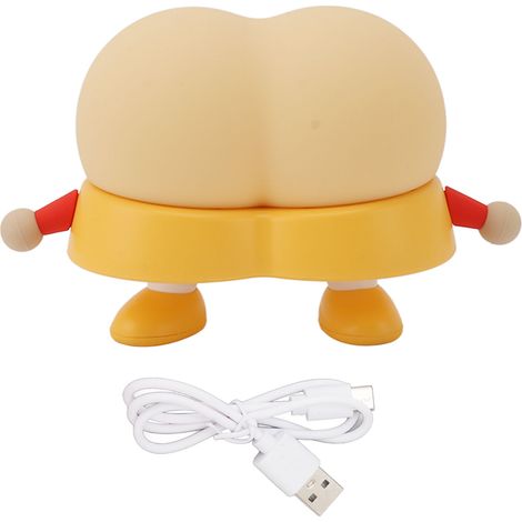 Ortviai Veilleuse tactile en silicone avec minuterie – Lumière d'ambiance chaude réglable en 3 niveaux, rechargeable par USB (1/5)