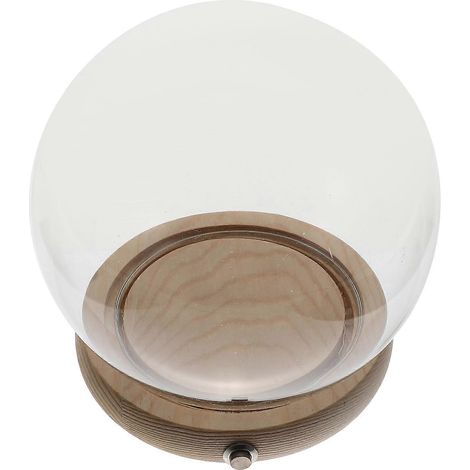 Cloche en verre d'exposition pour fleurs stabilisées, décoration intérieure, 15 x 15 x 15 cm, protection incluse (1 pièce) (1/5)
