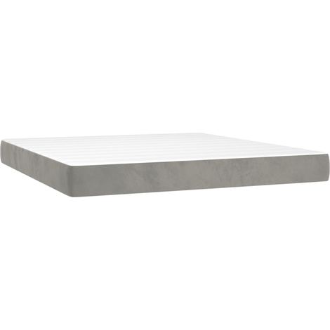 Maison Exclusive - Materasso a Molle Insacchettate Rigidità Media Grigio Chiaro 160x200x20 cm in Velluto