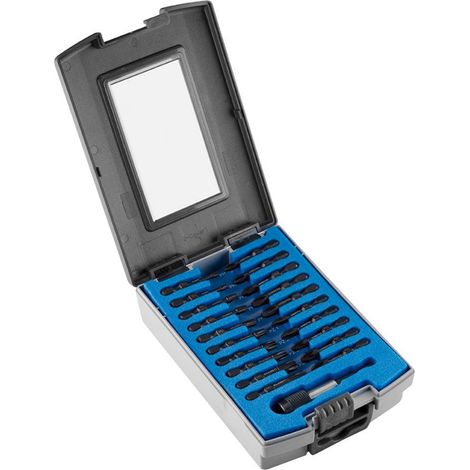 Coffret de 21 embouts à percussion WITTE en boîte BIT-BOX, offrant une durabilité et une précision élevées.