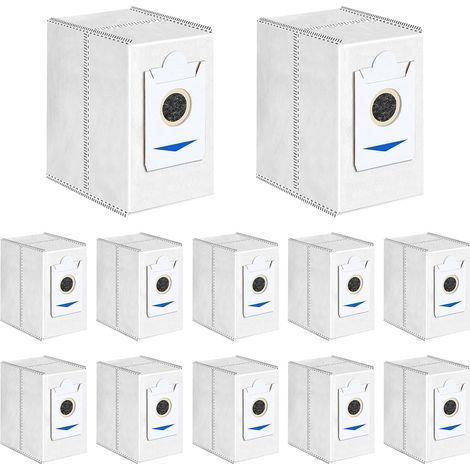 12 große Staubbeutel mit 3,4 l Fassungsvermögen für Ecovacs Deebot T30 Pro Omni und T30 Omni Saugroboter