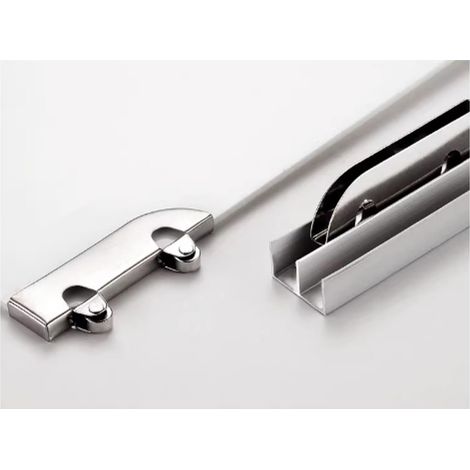 Ensemble de rails porte coulissante en alliage d'aluminium pour une et (1/5)