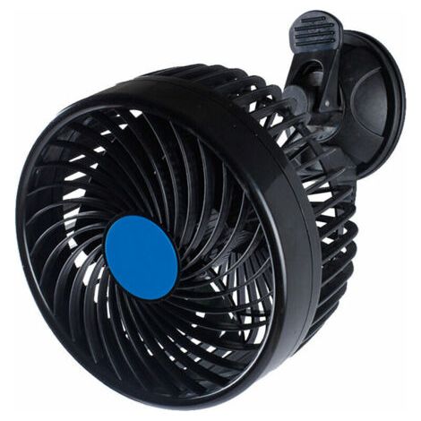 Ventilatore per auto, rotazione continua, velocità variabile, silenzioso, regolazione potente, ventilatore di raffreddamento, ventilatore per auto 12V per raffreddamento estivo (6") (1/4)