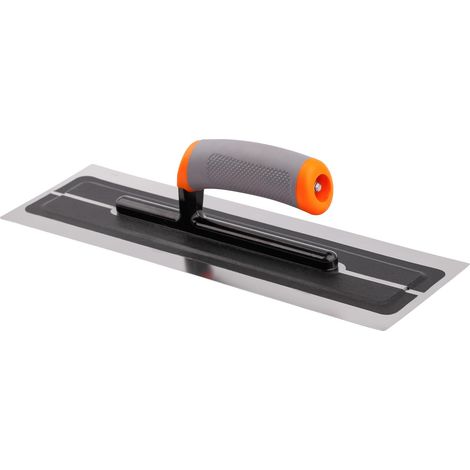 1 - Truelle De Lissage - Spatule À Enduire - Acier Inoxydable Flexible 0,3mm - Poignée Ergonomique Antidérapante - Pour Plâtre Et Cloison Sèche - Argent - 36x11cm (1/5)