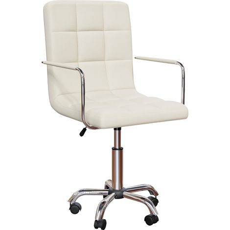 Calbo Adjustable Office Chair Backrest Armrest Ergonomic Computer Desk Chair Swivel Seat, Beige