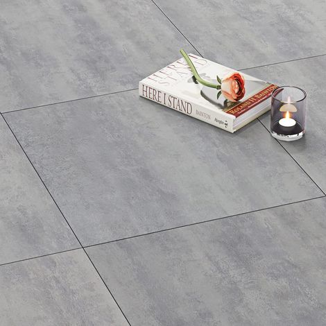 Dalle PVC Adhesive Sol Carreau de Ciment Gris 30X30CM 5 Dalles Sols PVC Adhésif Carrelage Gris Effet Béton Sol Salle de Bain Cuisine Imperméable Dalle Vinyle Adhésif Sols Carreaux de Ciment (1/5)