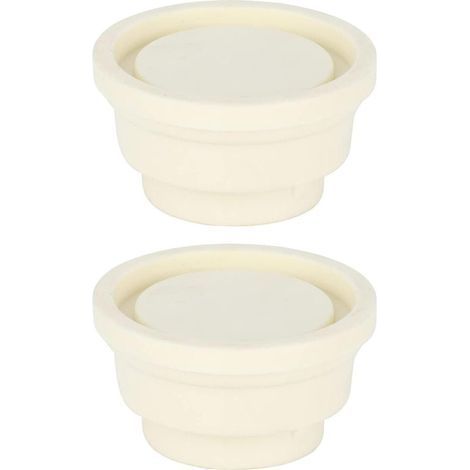 Tampon D'échelle De Piscine 2 Pièces Embouts D'échelle pour Piscine Creusée Ensemble De Pare-Chocs en Caoutchouc Blanc pour Échelles De Piscine, Pièces De Rechange Universelles (1/5)