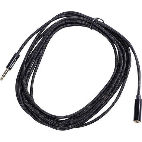 3,5-mm-Stereo-Kopfhörer-Verlängerungskabel (Stecker auf Buchse), 3 Meter lang (Schwarz) (1/2)