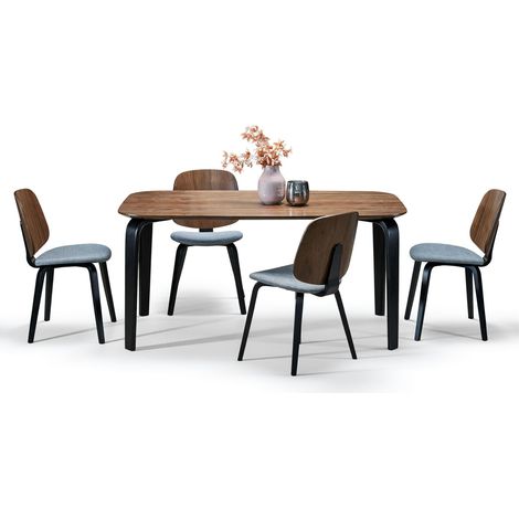 Conjunto de mesas y sillas para comedor Houston 1750 , 75x90x160cm, Diámetro: 0, Número de asientos: 4, Estilo: Contemporary