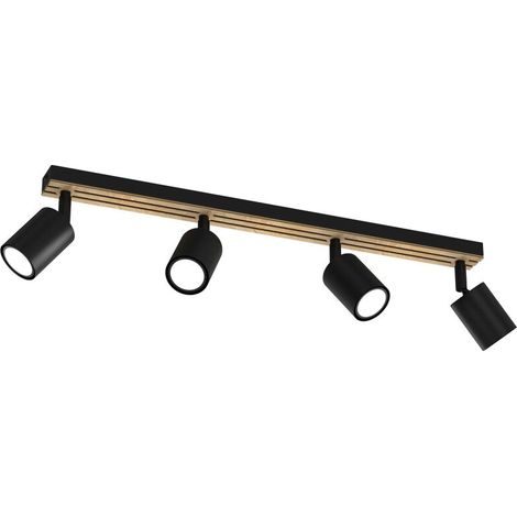 [NEUWERTIG] B-Ware Envostar Tino Deckenspot Vierflammig Schwarz Holz Deckenlampe Deckenleuchte S66 (1/2)