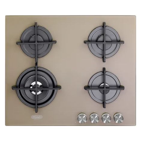 Piano cottura gas DeLonghi NSL 460 60 cm 4 bruciatori doppia corona - Tortora