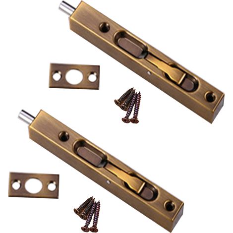 Bolt De Serrure Encastré - Pour Portes Composites Bois Double Porte - Acier Inoxydable - 2 Pièces (1/5)