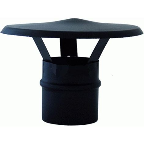 fumaiolo comignolo per tubo stufa a pellet in acciaio brunito ø 8 cm df 702284 (1/4)