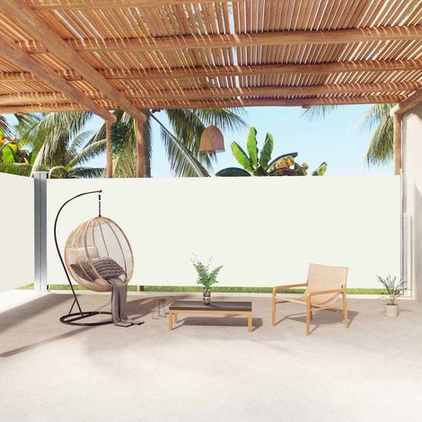 vidaXL Toldo lateral retráctil crema 180x1000 cm (1/5)