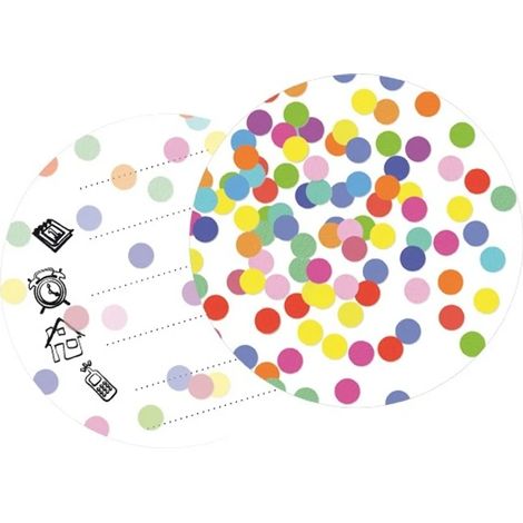 Confettis d'invitation Barbe Blanche Haza, 6 pièces. (1/2)