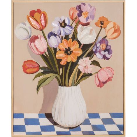 Tela flori rettangolare 50x60 cm - Atmosphera créateur d'intérieur (1/4)