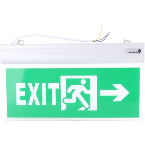 Luminaire de Sécurité avec Signalisation Exit LED Acrylic - Fonction Alarme Vocale et Autonomie 90 min (1/5)