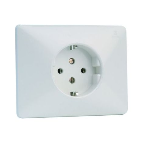 Base enchufe 2p+tt schuko 25a 380 v blanco