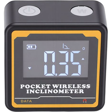 Inclinomètre numérique avec Bluetooth écran rétroéclairé plat à base magnétique pour menuiserie et bâtiment (1/5)