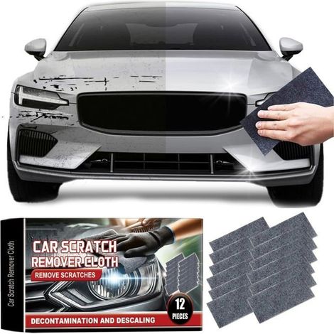 Nano Sparkle Cloth,Efface Rayures Chiffon Voiture Magic Scratch Remover Efface Rayure Réparer Sparkle Scratch Remover Réutilisable (1/4)