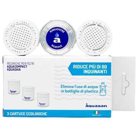 Aquasan Filtro Cartuccia Di Ricambio Aquacompact Kit 3 Filtri 3000 Litri (1/9)