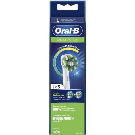 Lot de 3 brossettes pour brosses à dents électriques - Braun - EB50 CLEAN MAX (1/5)