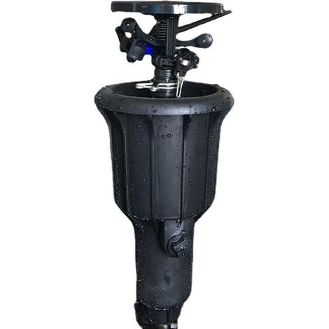 Turbinensprinkler mit Spritzschutzarm – Optimierte Hubhöhe – Werkzeuglos austauschbare Düsen – Niederdruckbetrieb (1/5)