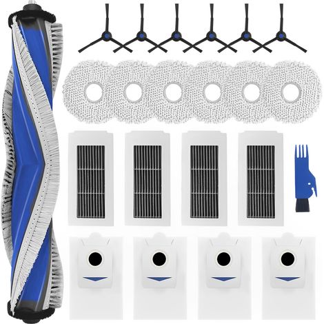 Accessori per ECOVACS DEEBOT X5 Omni /X5 Pro, 1 spazzola principale, 4 filtri HEPA, 6 spazzole laterali, 6 panni, 4 sacchetti per la polvere, parti di ricambio per aspirapolvere DEEBOT X5 Omni (1/5)