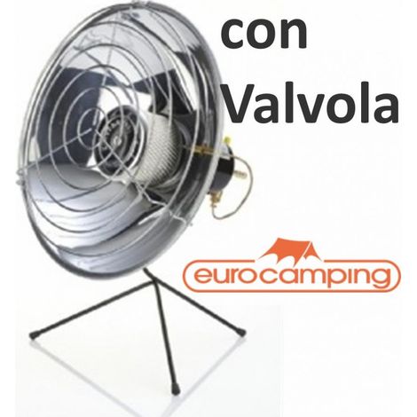 STUFA A GAS PARABOLA EUROCAMPING CON VALVOLA DI SICUREZZA