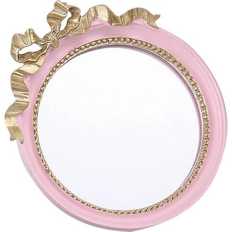 Miroir de poche simple face pour femme, petit miroir à nœud papillon, idéal pour le maquillage. (1/5)