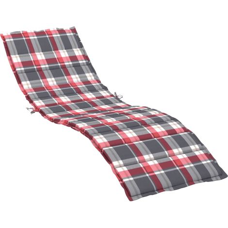 Maison Exclusive - Sonnenliegen-Auflage Rot Karomuster 200x70x3 c