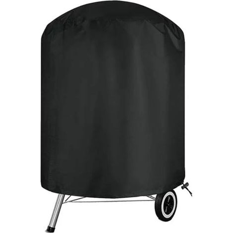 Lntyq Housse de barbecue ronde imperméable housse barbecue Weber en tissu Oxford anti-UV exterieur  Noir (Φ70 x 70cm)