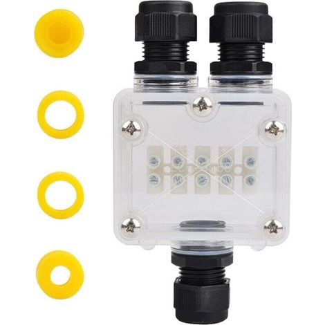 Anschlussdose, IP68 wasserdichter Stecker, 3-Wege-Anschlussdose, Kabelverbinder für Kabel mit 4–14 mm Durchmesser, LED-Beleuchtung, Anzeigefeld – Crezuo (1/4)