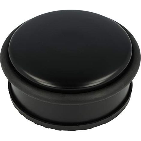 WESTCOTT E-19002 00 BUTOIR DE PORTE ROND EN ACIER INOXYDABLE ANTIDÉRAPANT 10 X 4 CM 1400 G NOIR