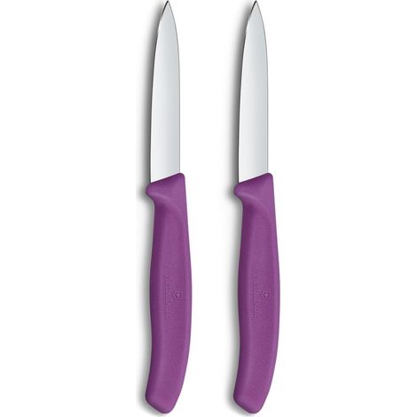 Lot de 2 Couteaux à Légumes, Lame 8 cm, Violet (1/2)