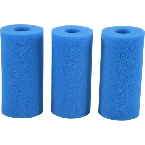 Lot de 3 Cartouches D'éPonge de Filtre de Piscine pour Type un Outil de Nettoyage de Bain à Remous Lavable RéUtilisable