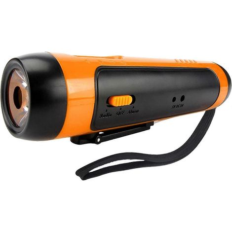 Radio à manivelle 1800 mAh, radio météo d'urgence avec lampes torches LED 3 W à 2 modes, petit kit d'urgence avec lampes torches pour le camping, les activités de plein air et bien plus encore. (1/5)