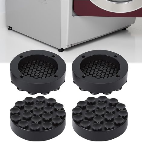 Lot de 4 tapis antidérapants pour machine à laver, anti-vibrations, pour réfrigérateur, table, sèche-linge, armoire (1/5)