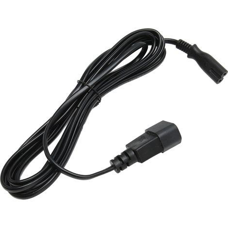 Cordon d'alimentation IEC320 C14 vers IEC320 C7, 10 A, 250 V, 2 500 W, connecteur mâle IEC320 C14 vers femelle IEC320 C7, 100-250 V, 3 m (9,8 pi) (1/5)