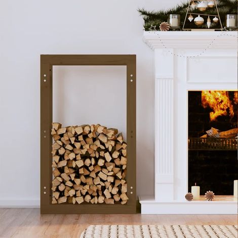 Range Bûches Pour La Maison 60 X 100. Brun Foncé.  Idéal rangement bois de chauffage (1/5)