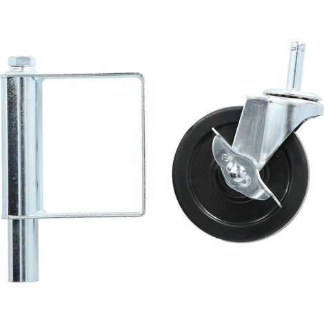 Roulette à ressort pour portail, multifonctionnelle, amortisseur, aluminium, 4 pouces, capacité de charge 75 kg (blanche) (1/5)