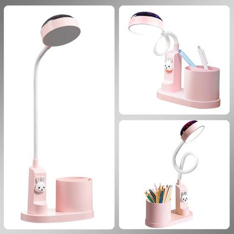 Lampada da scrivania a LED, lampada da scrivania per bambini, lampada da scrivania per la cameretta dei bambini, lampada da scrivania a LED dimmerabile con portapenne, stella integrata (1/5)