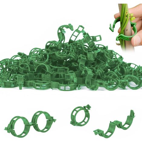 50 pinces de support pour plantes, clips en plastique pour fixer les plantes, clips de fixation pour plants de tomates, clips de jardin réutilisables, adaptés aux plantes grimpantes, aux vignes, aux t (1/5)