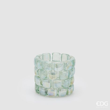 EDG Enzo De Gasperi Vaso Gemme Cilindro H 10 Cm D 12 Cm Natural Trasparente 1 Pz