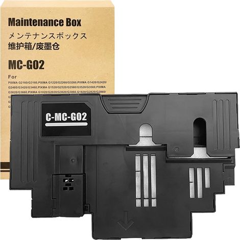 MC-G02 Cartouche d'entretien Remplacement pour Canon PIXMA G3560 G3520 G2560 G2520 G1520 G3460 G3420 G2460 G2420 G1420 G650 G640 G550 G540 Imprimante Collecteur d’Encre Usagée (1-Pack) (1/5)