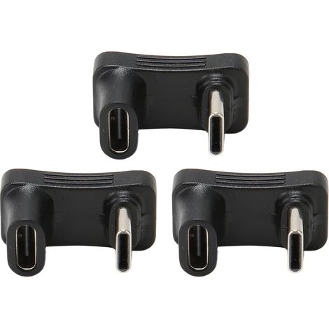 Adaptateur USB C Mâle vers Femelle 3 Pièces, 100W 10Gbps 4K, 180 Degrés pour Téléphone PC Portable (1/5)