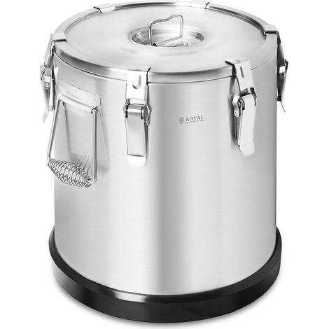 Recipiente aislante para alimentos de acero inoxidable para restauración profesional fría y caliente (22 litros, doble pared aislada, tapa con cierres de rana) 140004273 (1/4)